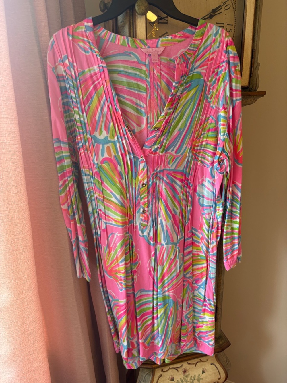 Lilly Pulitzer Pink Multicolor Swirl Print Tunic Dress